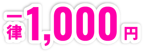 一律1,000円